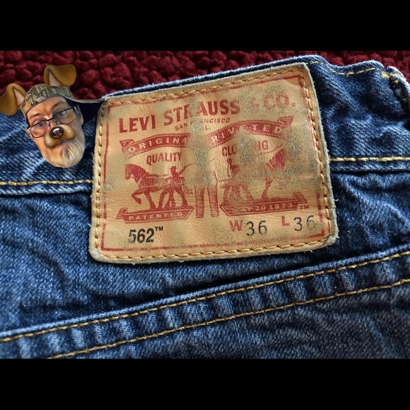 Levi Strauss 562 Mens Button-Fly Jeans Size 36x36 - Picture 4 of 5